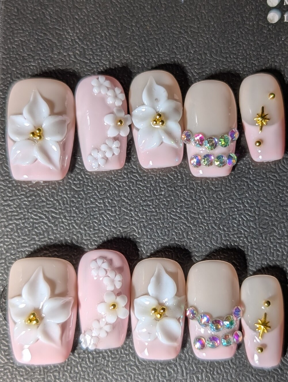 ❤️ 10pc Handmade Coffin Square Press-On Premium Nails Size: Large 2.0 #2